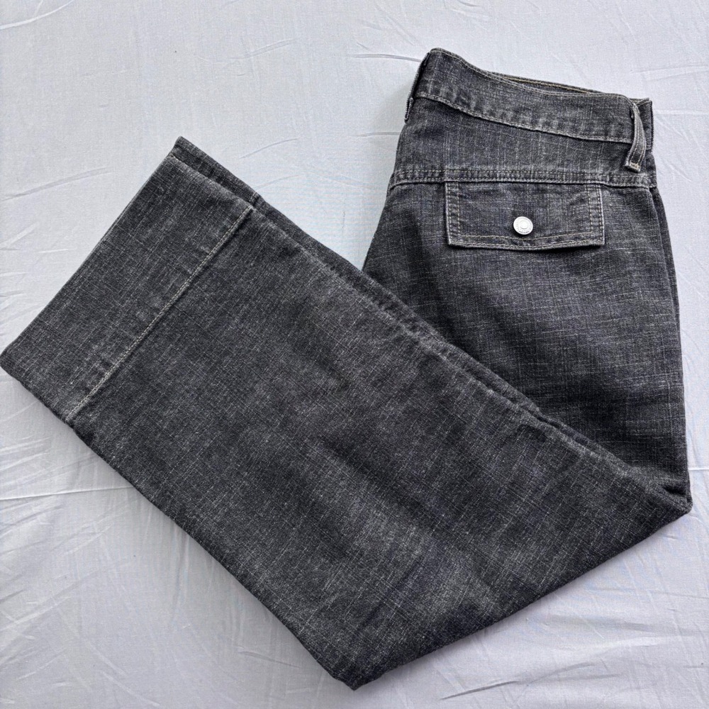 Levis Outback Capri Jeans Womens 6 MIS Washed Black Cropped Denim Pants